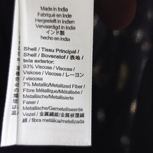 J. Crew Black and Gold Long Sleeve Celestial Dress S - Picture 4 of 10